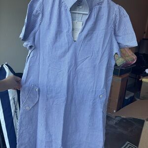 Holly Shae Blue and White Striped Dress (S/XS)